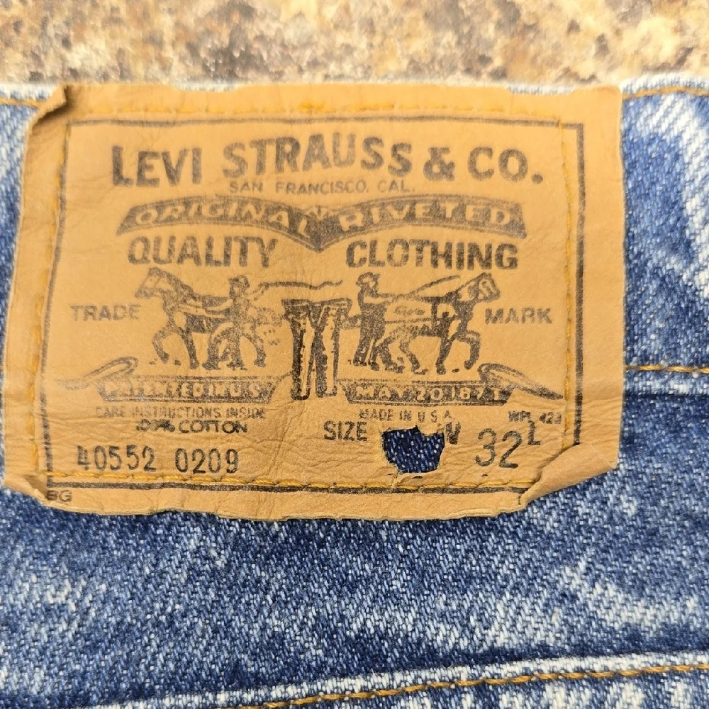 🏠 Vintage Levi's Orange Tab Acid Wash Denim Jeans Size 34X32. (40552 0209)